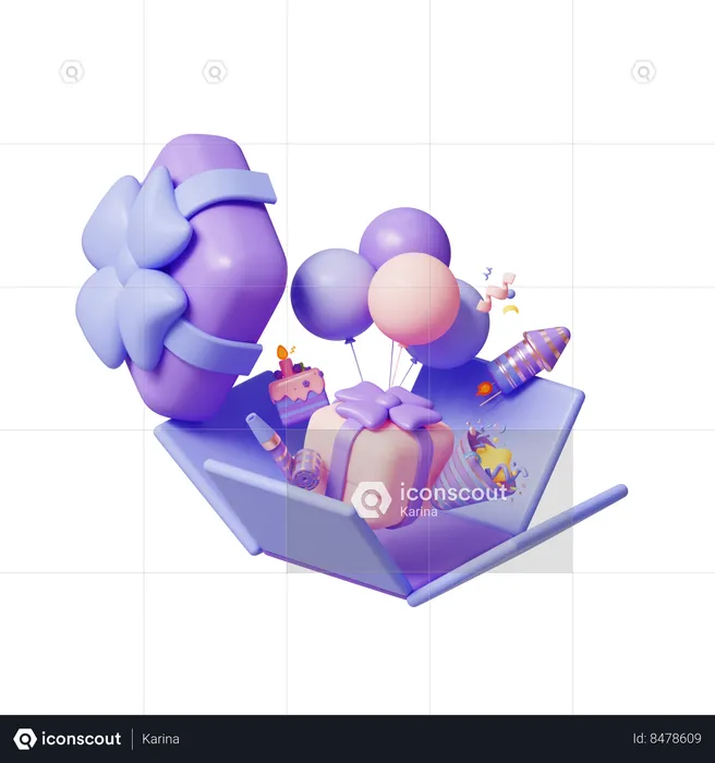 Regalo de cumpleaños  3D Icon