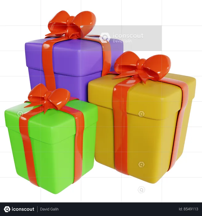 Regalo de navidad en abundancia  3D Icon