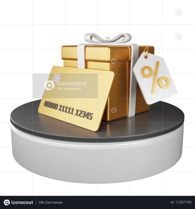 Descuento de regalo  3D Icon