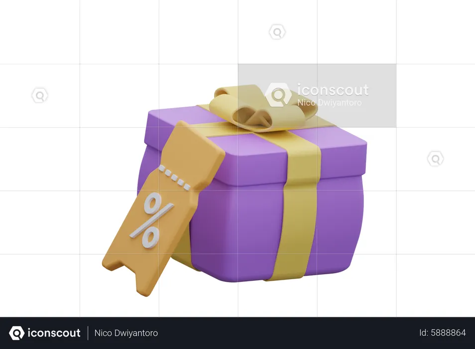 Descuento de regalo  3D Icon