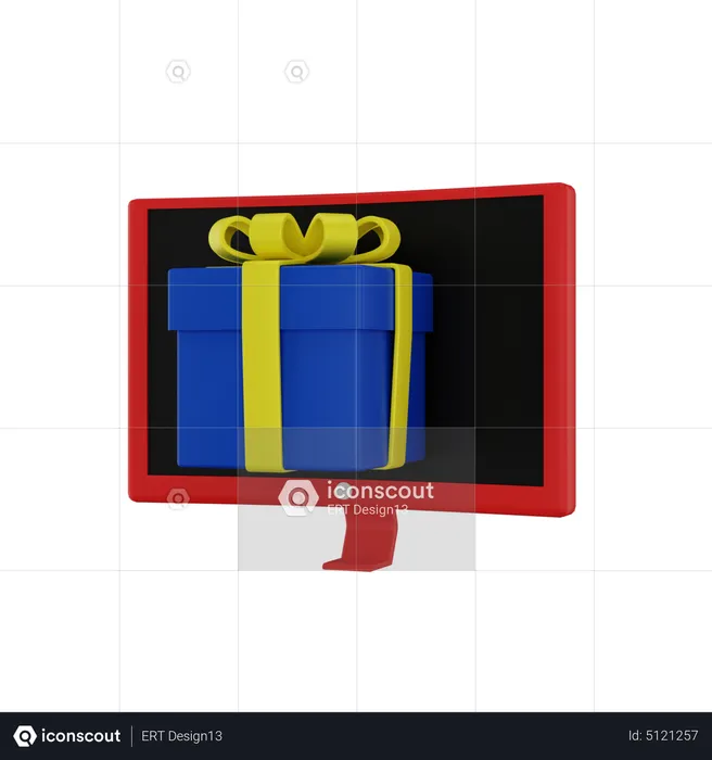 Regalos en línea  3D Icon