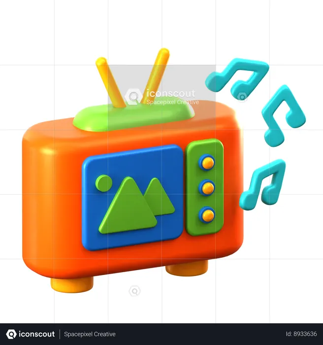 Regarder la télévision  3D Icon