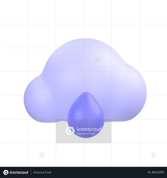 Regnerisches Wetter  3D Icon