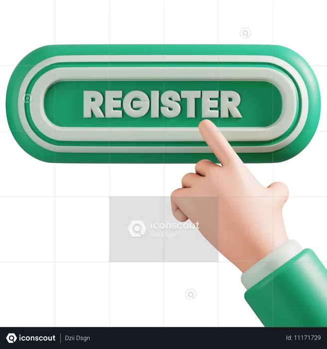 Register button  3D Icon