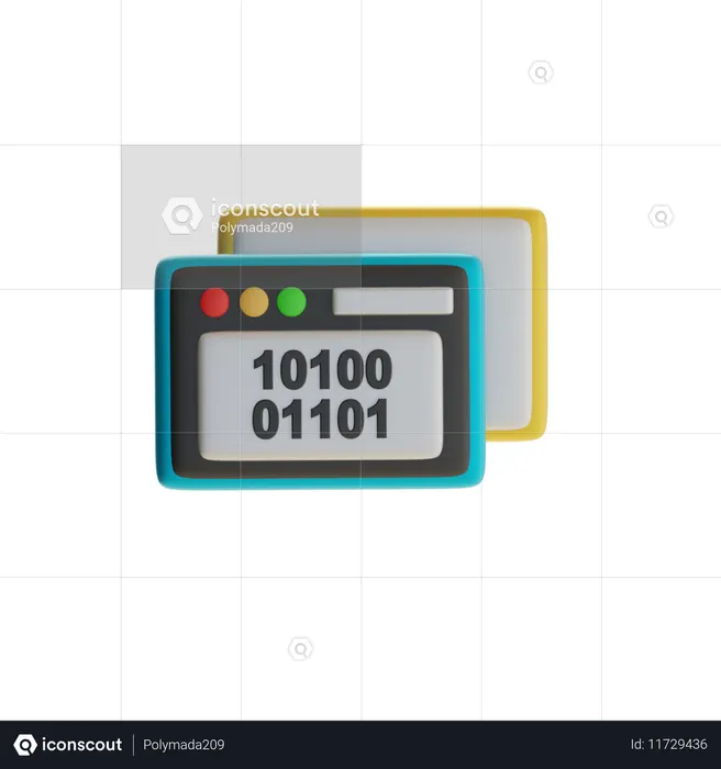 Registerkarte „Binärdaten“  3D Icon