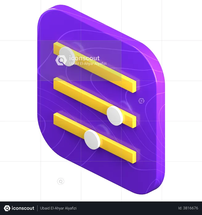 Réglage audio  3D Icon