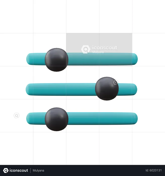 Curseur de réglage  3D Icon