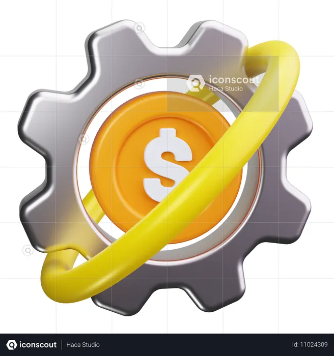 Réglage du dollar  3D Icon