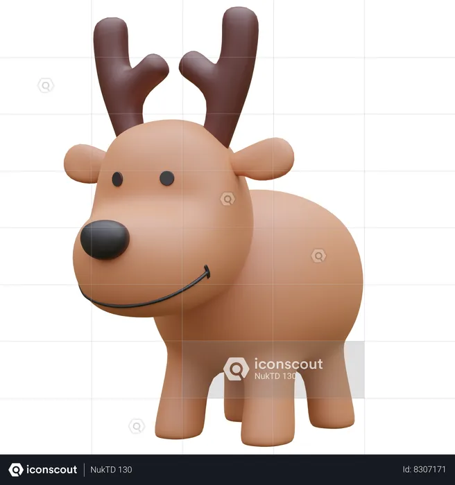 Reindeer  3D Icon