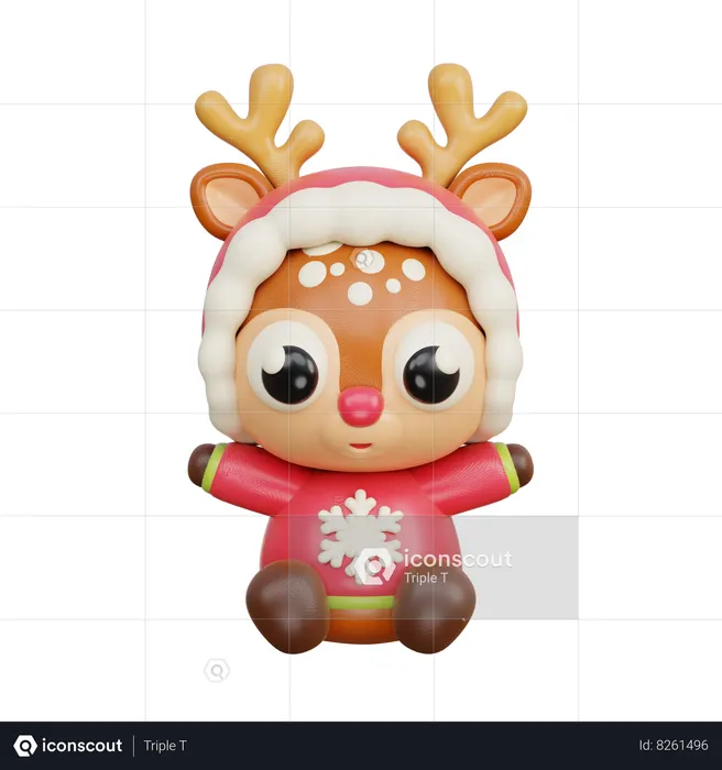 Reindeer  3D Illustration