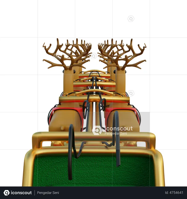 Reindeer Carriage  3D Icon