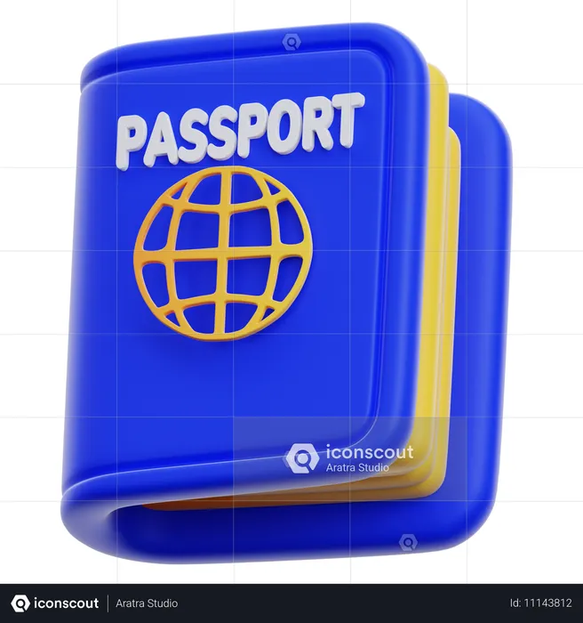 Reisepass  3D Icon