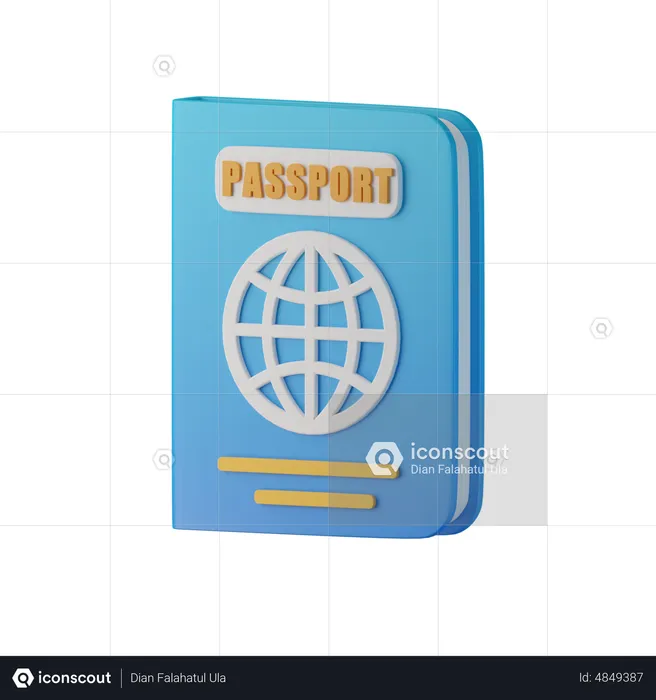 Reisepass  3D Icon