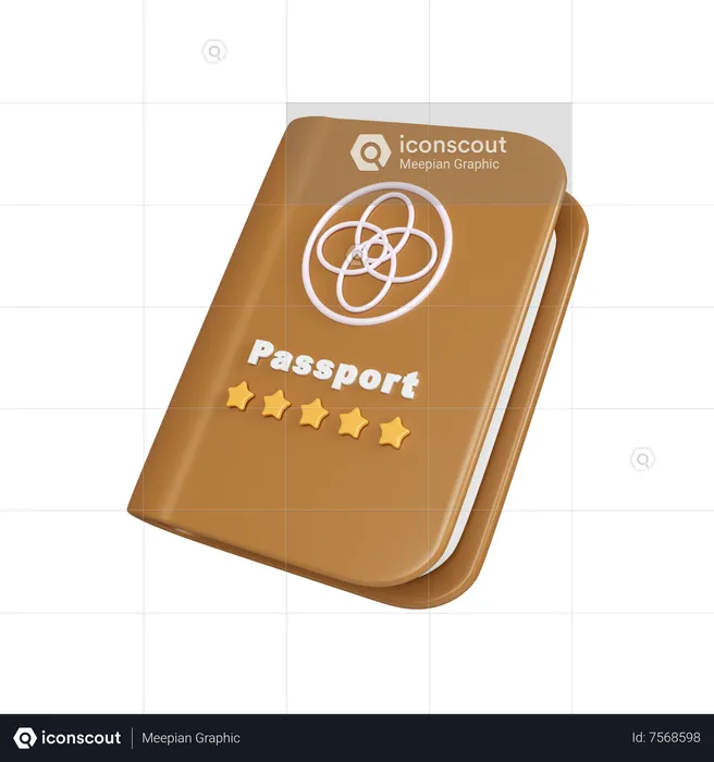 Reisepass  3D Icon