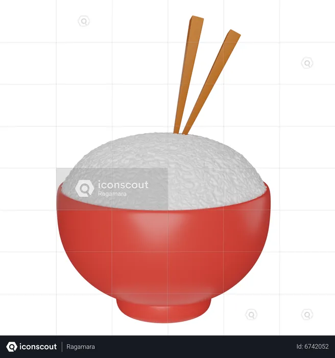 Reisschüssel  3D Icon