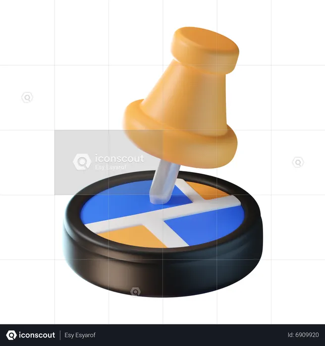 Reißzwecke  3D Icon
