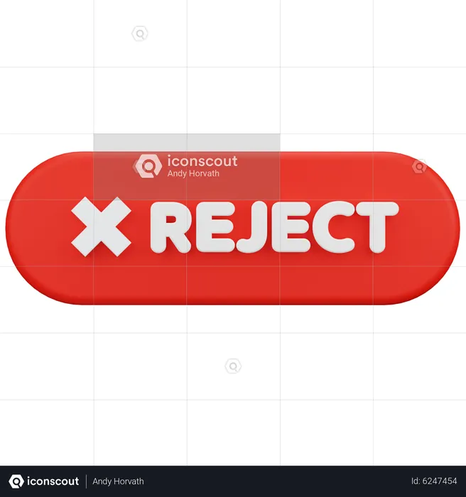 Reject Button  3D Icon