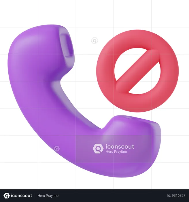 Reject Call  3D Icon