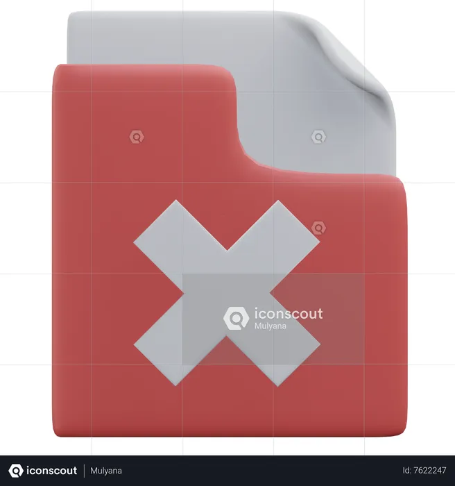 Reject Folder  3D Icon