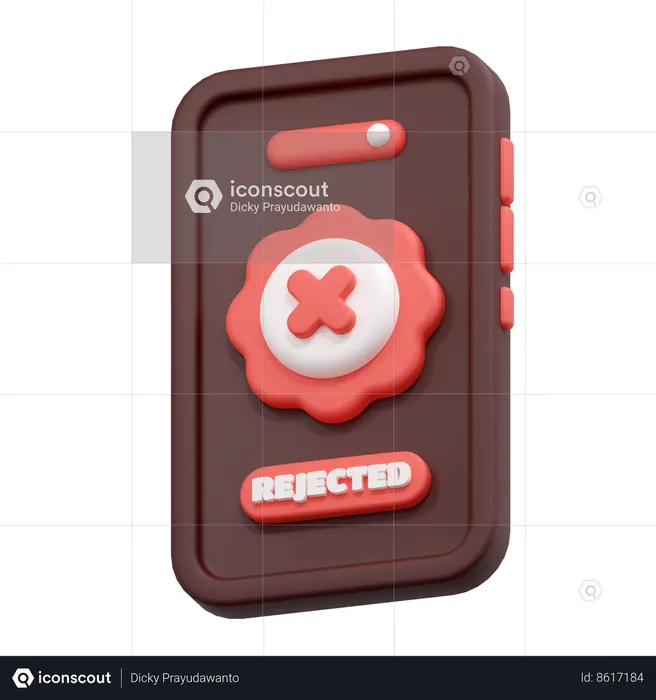 Reject mobile  3D Icon