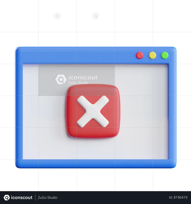 Rejected Browser  3D Icon