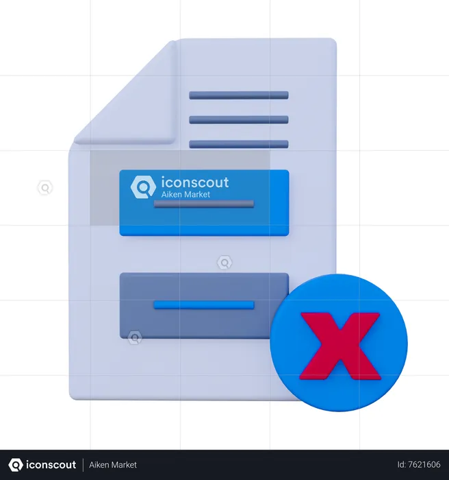 Rejeter le document  3D Icon
