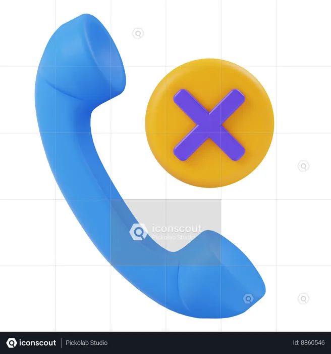 Rejeter le téléphone  3D Icon