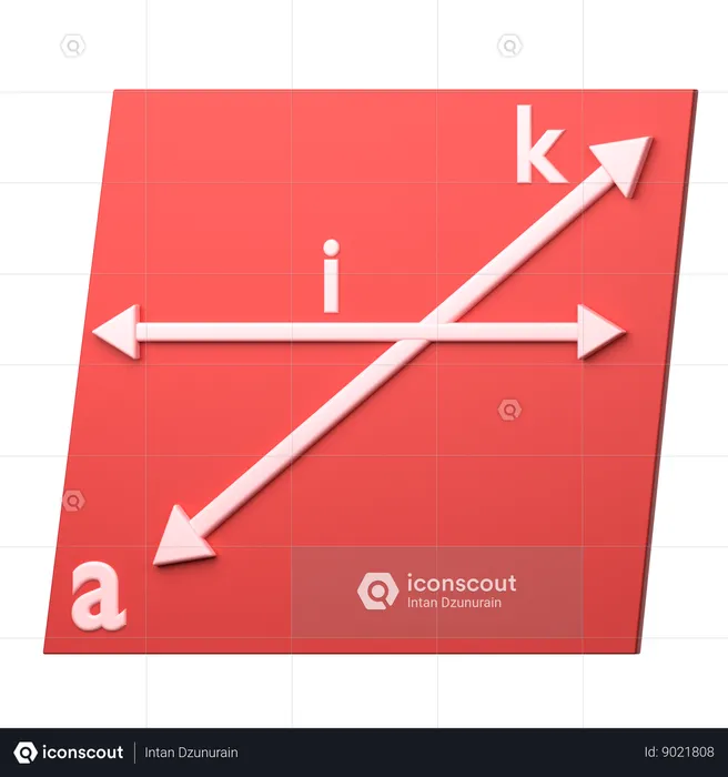 Relation entre les lignes et les lignes sur le plan a  3D Icon