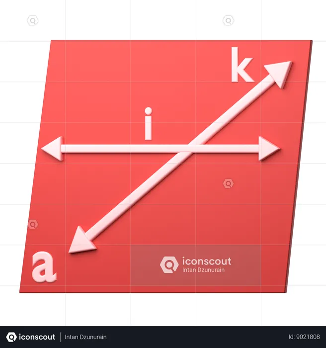 Relationship Of Lines And Lines On The Plane A  3D Icon