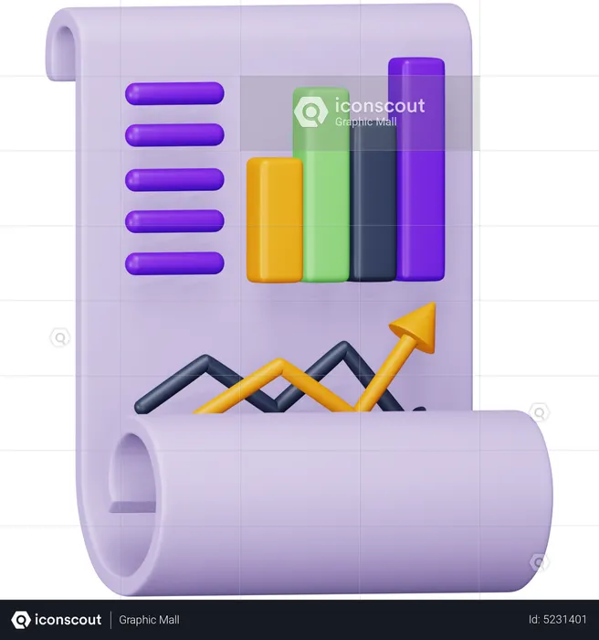 Relatório de análise de dados  3D Icon