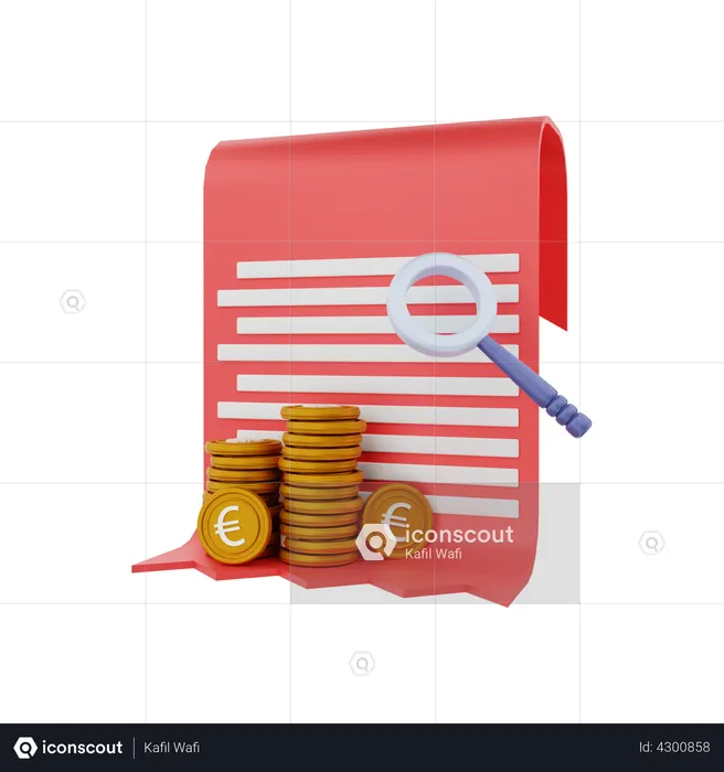 Relatório de análise do euro  3D Icon