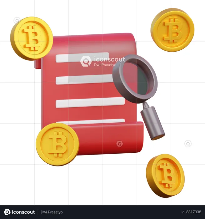 Relatório bitcoin  3D Icon