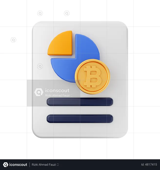Relatório de análise de bitcoin  3D Icon