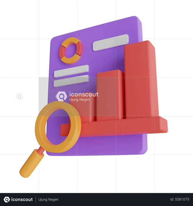 Relatório de dados  3D Icon