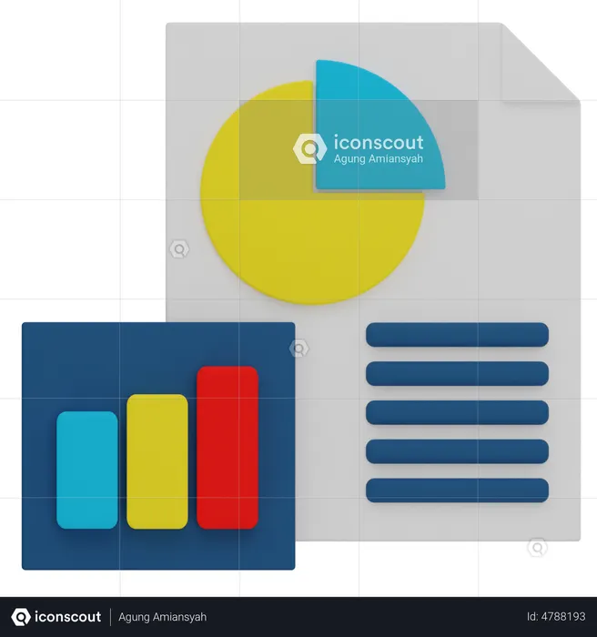 Relatório de marketing  3D Icon