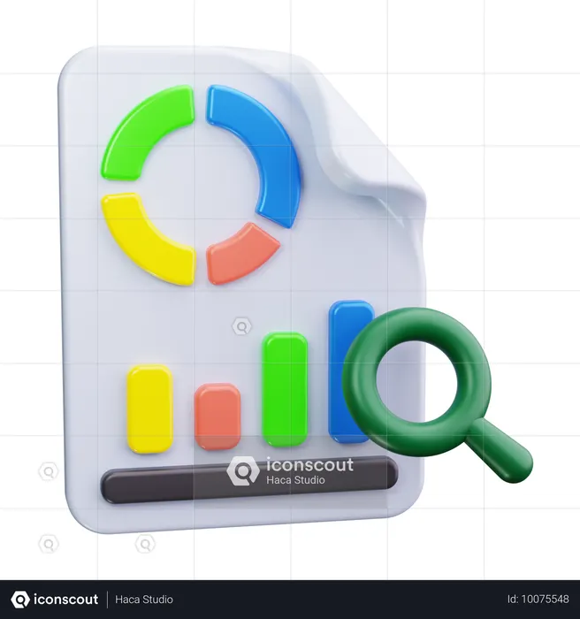 Relatório de negócios  3D Icon