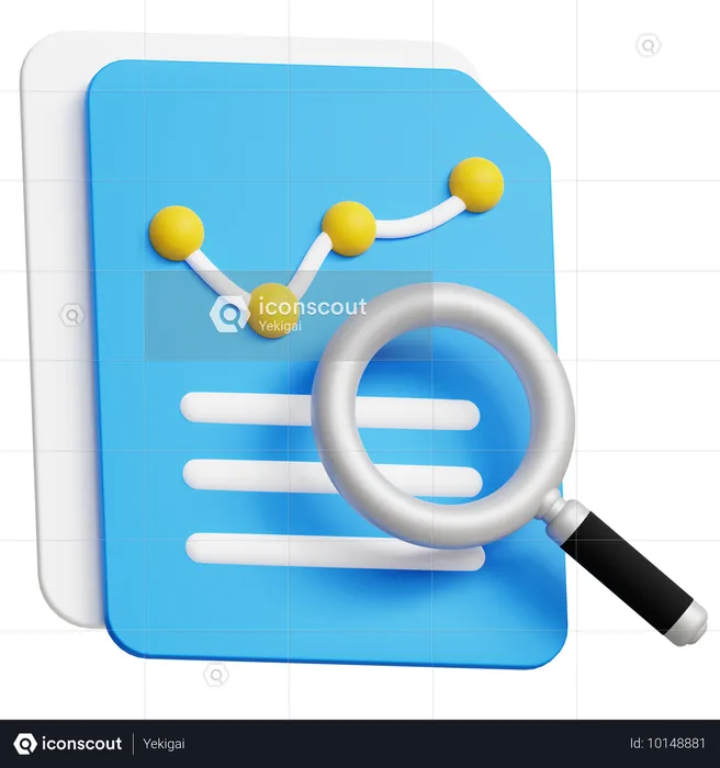 Relatório de negócios  3D Icon