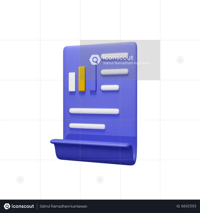 Relatório de negócios  3D Icon