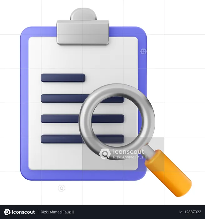Relatório de verificação de pesquisa  3D Icon