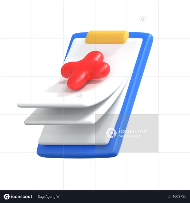 Relatório de saúde  3D Icon