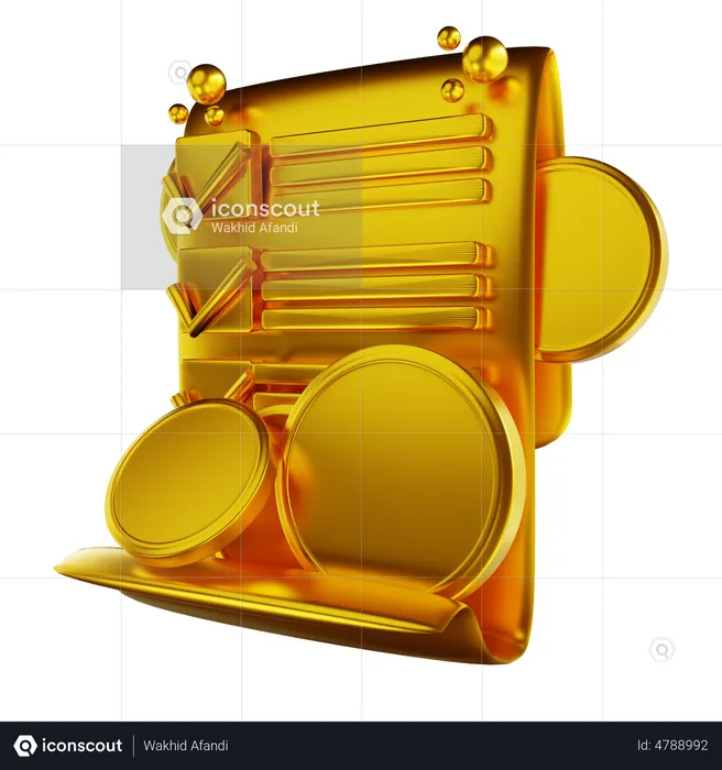 Relatório Financeiro  3D Illustration