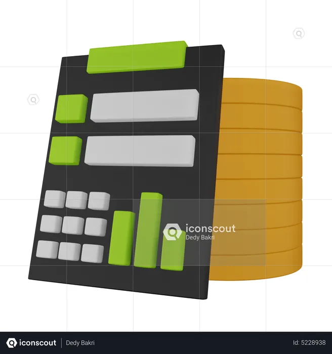 Relatório financeiro  3D Icon