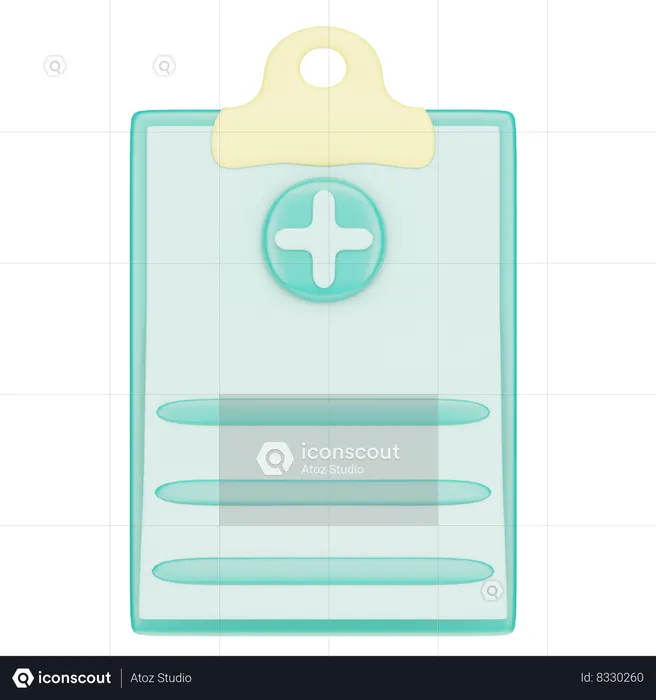 Relatório médico  3D Icon