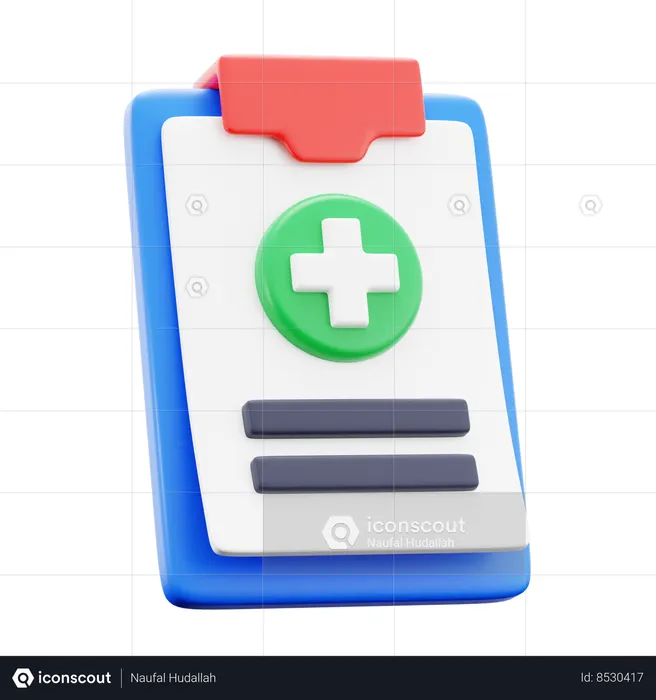 Relatório médico  3D Icon