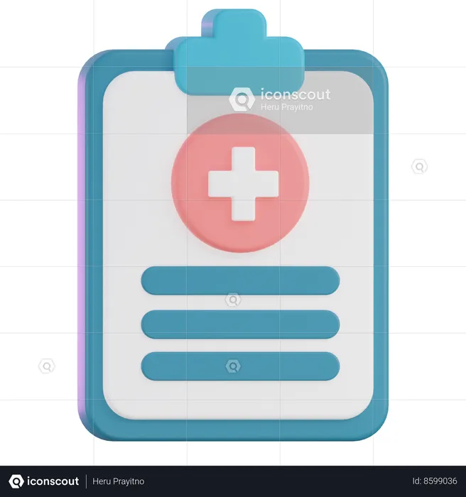 Relatório médico  3D Icon