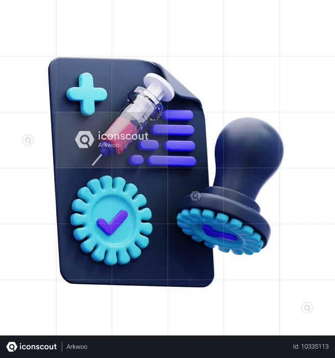 Relatório médico  3D Icon