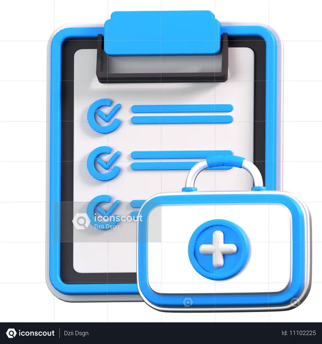 Relatório médico  3D Icon