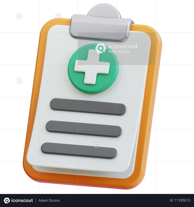 Relatório médico  3D Icon