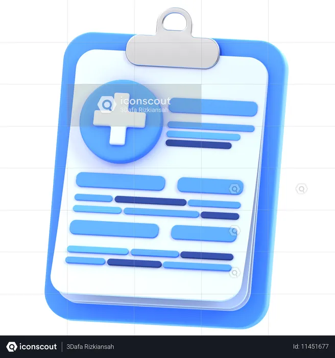 Relatório médico  3D Icon