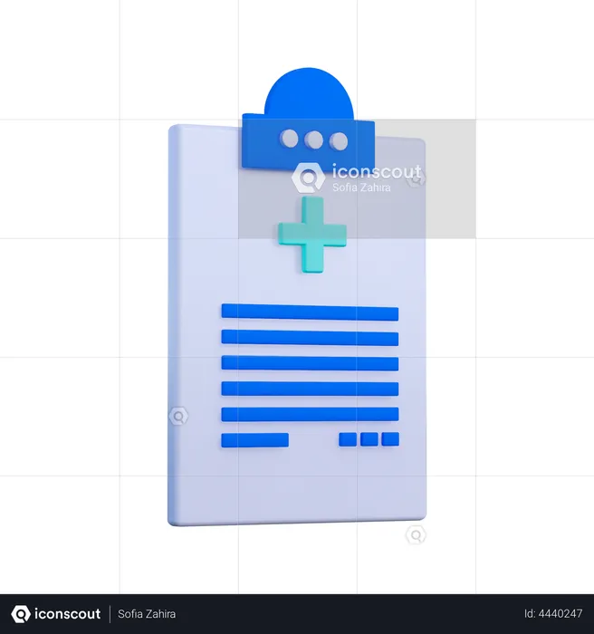 Relatório médico  3D Illustration